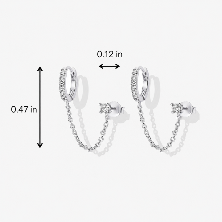 Chain Link Hoop Earrings
