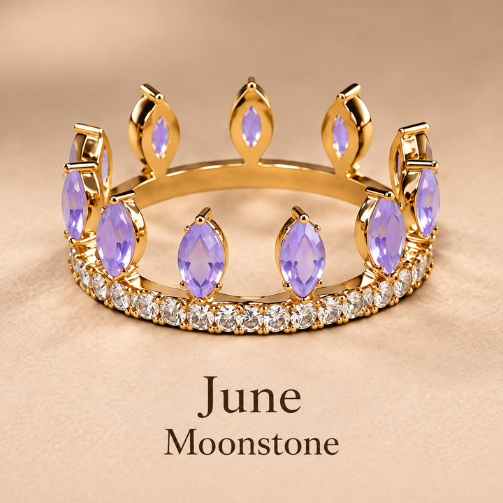 Convertible Birthstone Crown Ring
