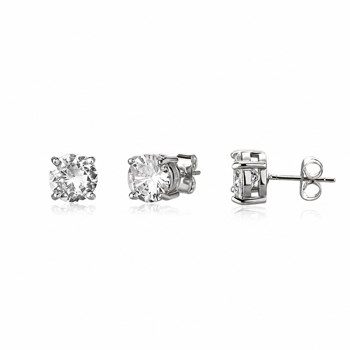 Cushion Cut Zircon Stud Earrings