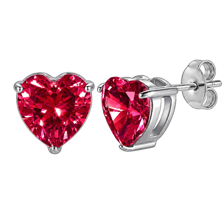 Serene Heart Birthstone Studs