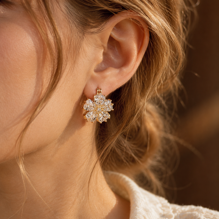 Luminous Blossom Double-Sided Earrings