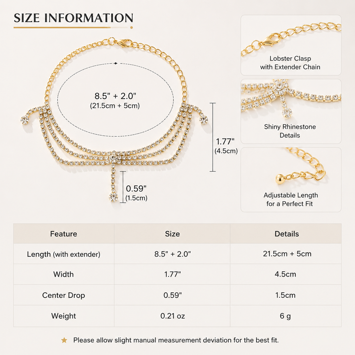 Crystal Cascade Anklet