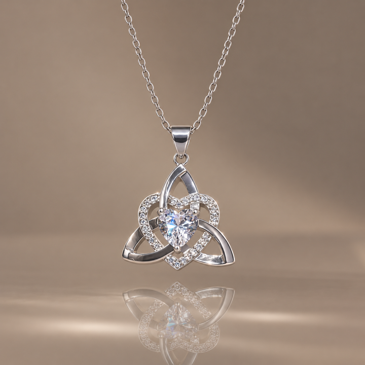 Celtic Heart Birthstone Necklace