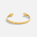 Hammered Gold Open Cuff Bracelet