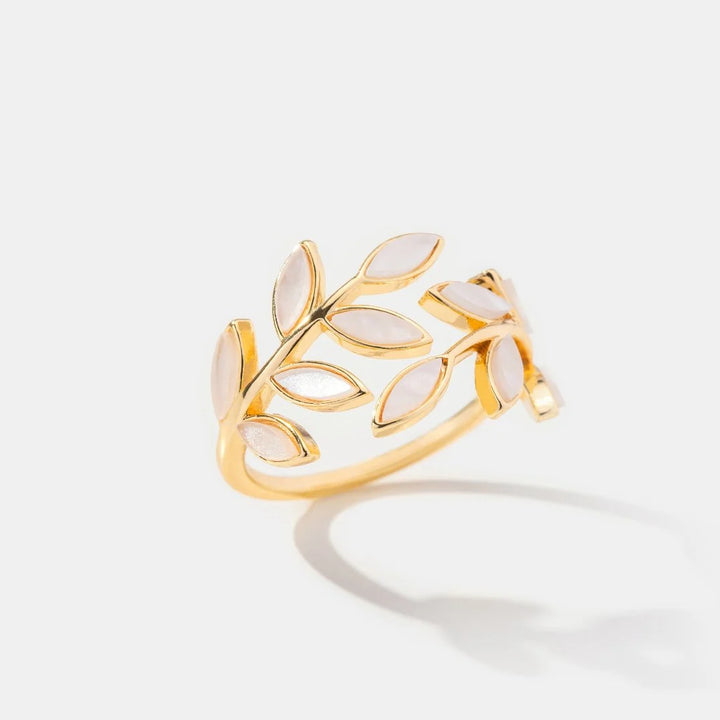 Golden Laurel Leaf Open Ring