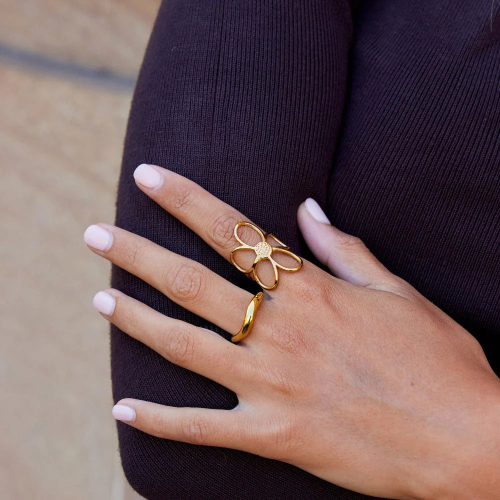 Golden Daisy Ring