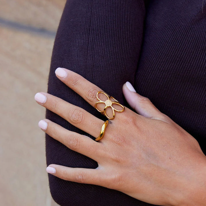 Golden Daisy Ring