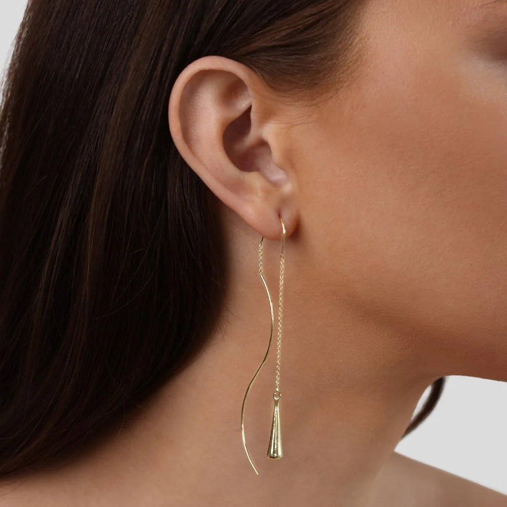 Asymmetrical Tassel Drop Earrings