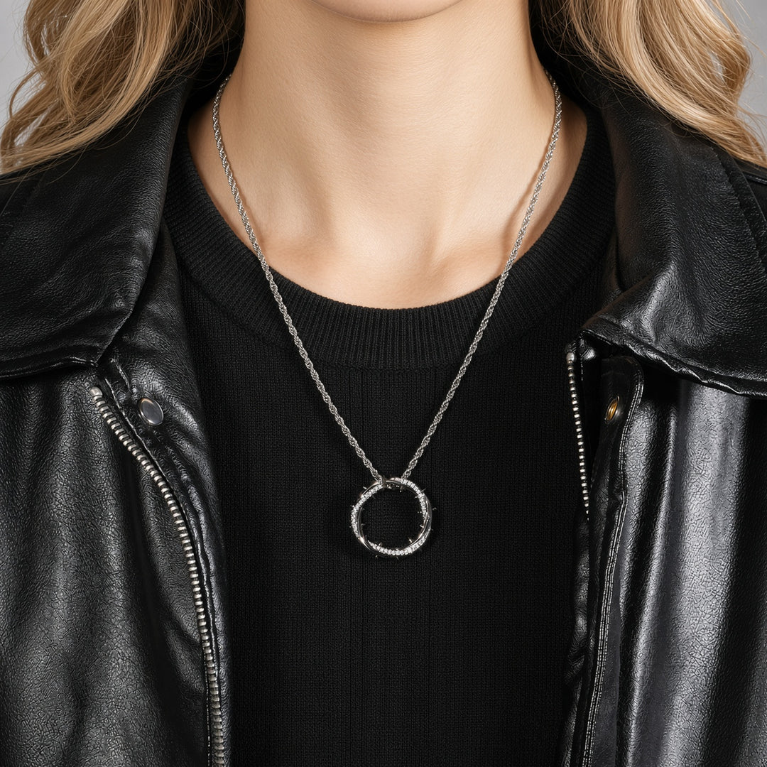 Radiant Edge Pendant Necklace