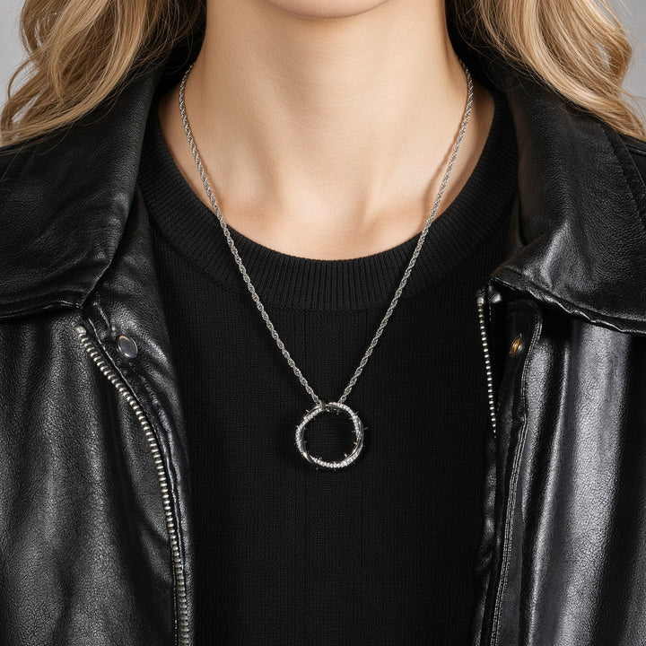 Radiant Edge Pendant Necklace