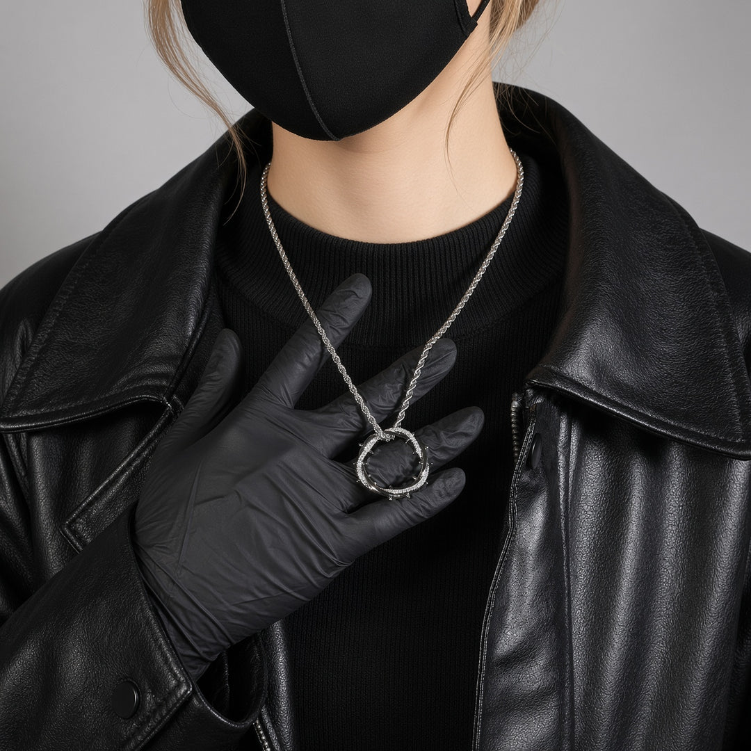 Radiant Edge Pendant Necklace