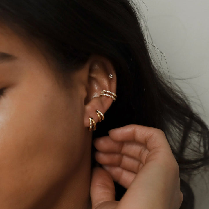 Double Curve Hoop Earrings