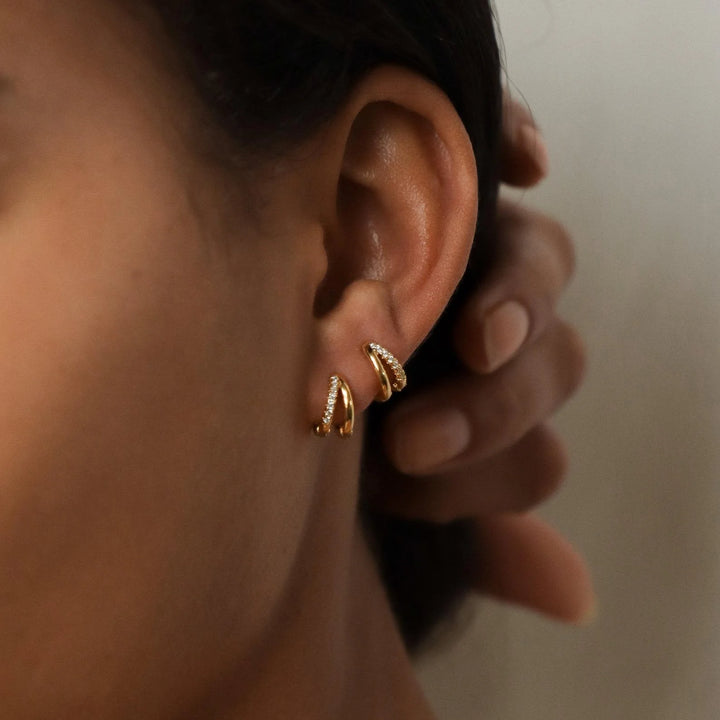 Double Curve Hoop Earrings