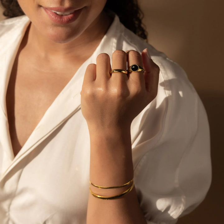 Midnight Luxe Signet Ring