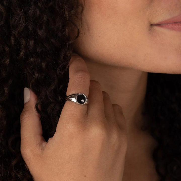 Midnight Luxe Signet Ring