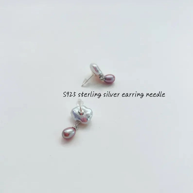 Pearl Cloud Drop Earrings