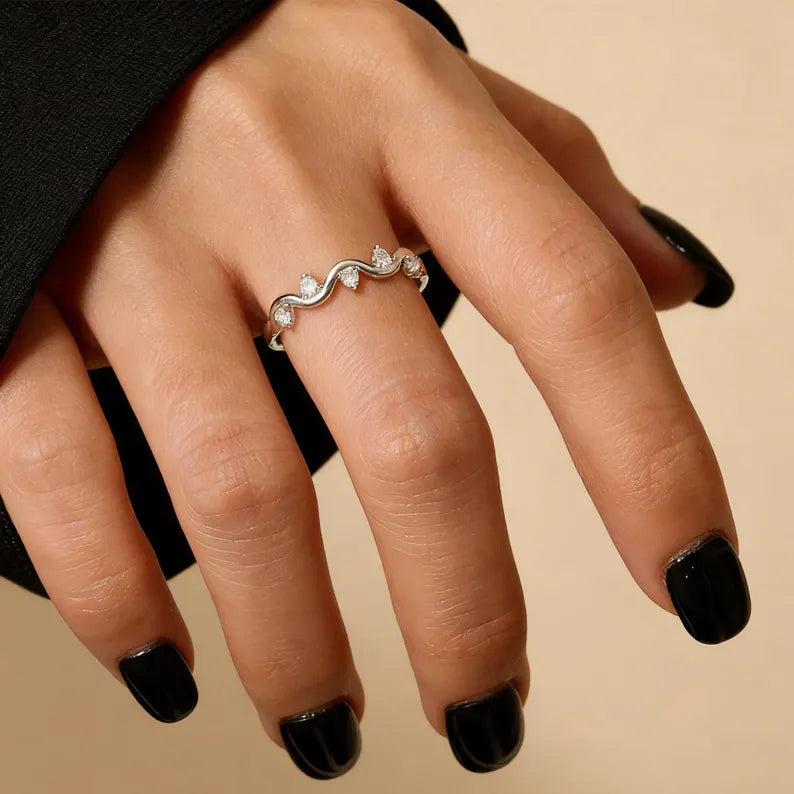 Healing Wave Zircon Ring