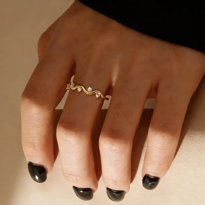 Healing Wave Zircon Ring