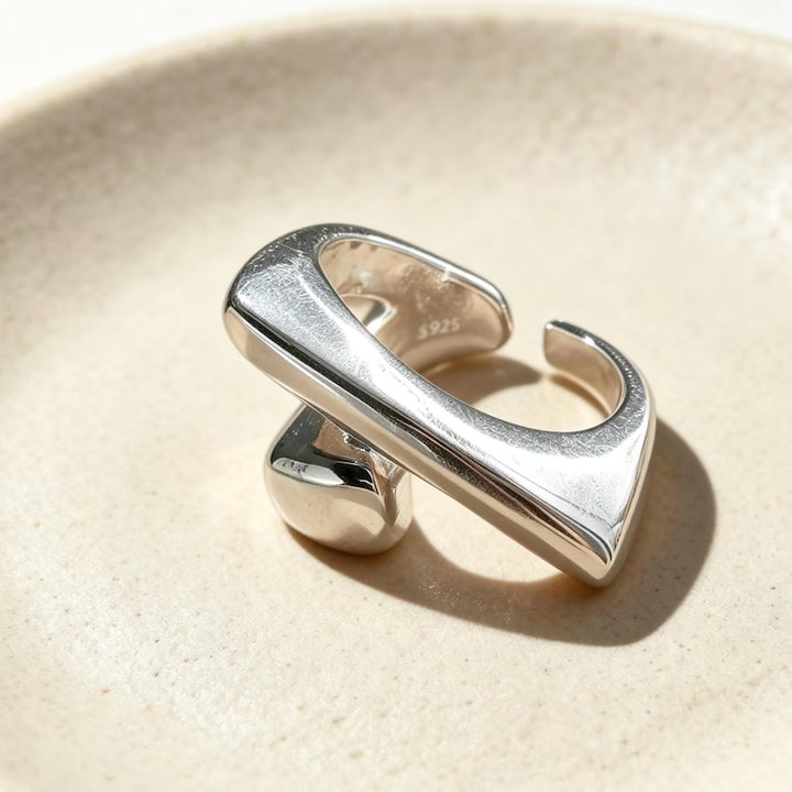 Modern Geometric Adjustable Ring