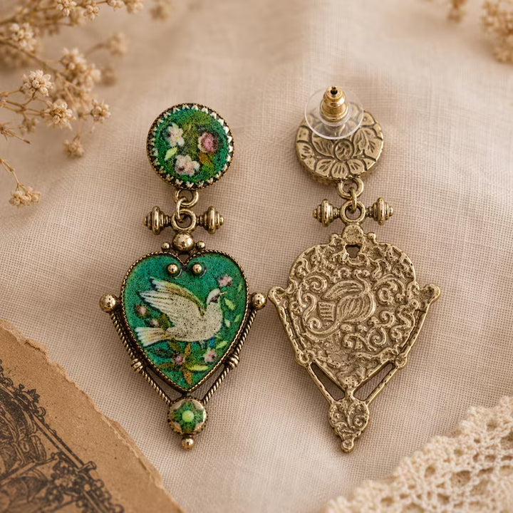 Vintage Dove Heart Jewelry Set