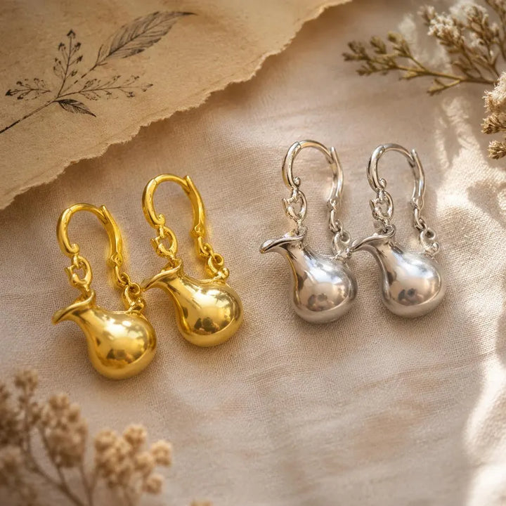 Vintage Teapot Drop Earrings