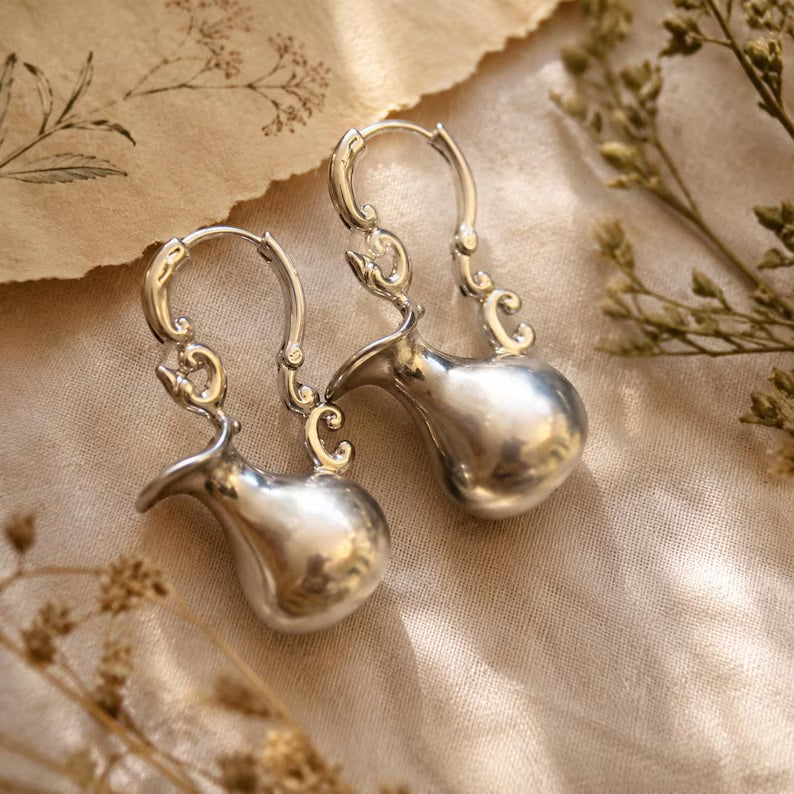 Vintage Teapot Drop Earrings