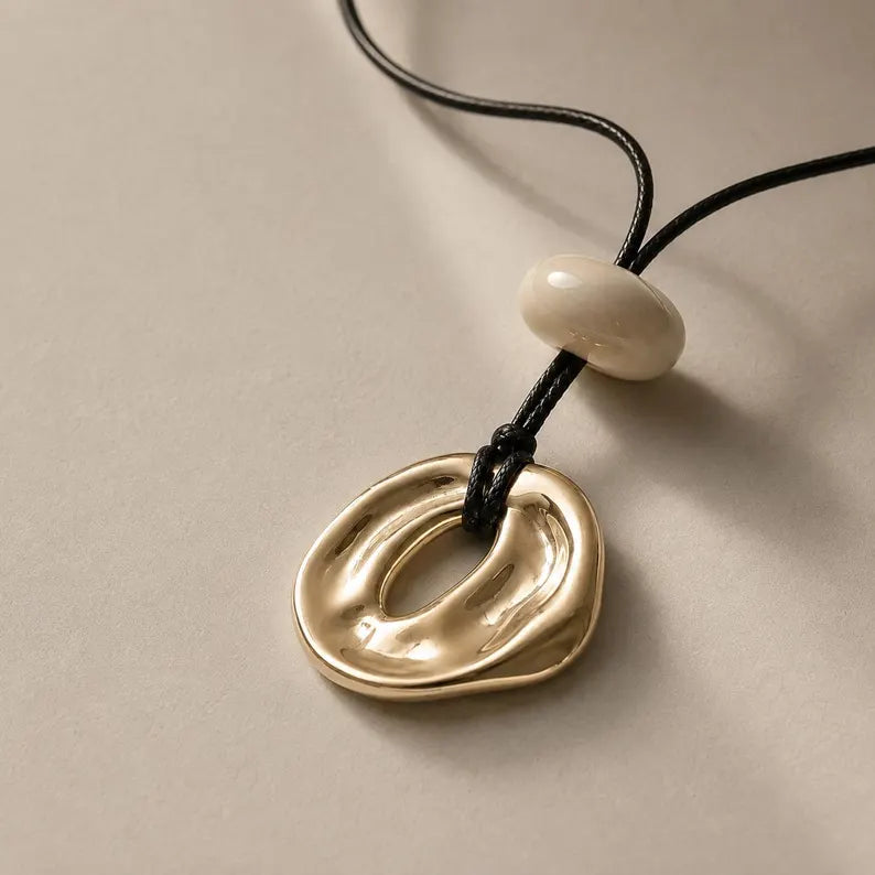 Organic Hollow Pendant Necklace