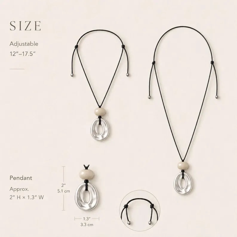 Organic Hollow Pendant Necklace