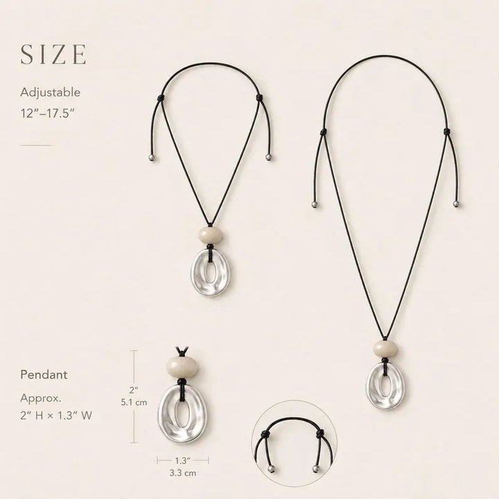 Organic Hollow Pendant Necklace