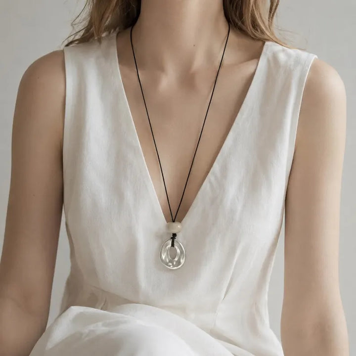 Organic Hollow Pendant Necklace