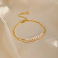 Pearl Layer Minimal Bracelet
