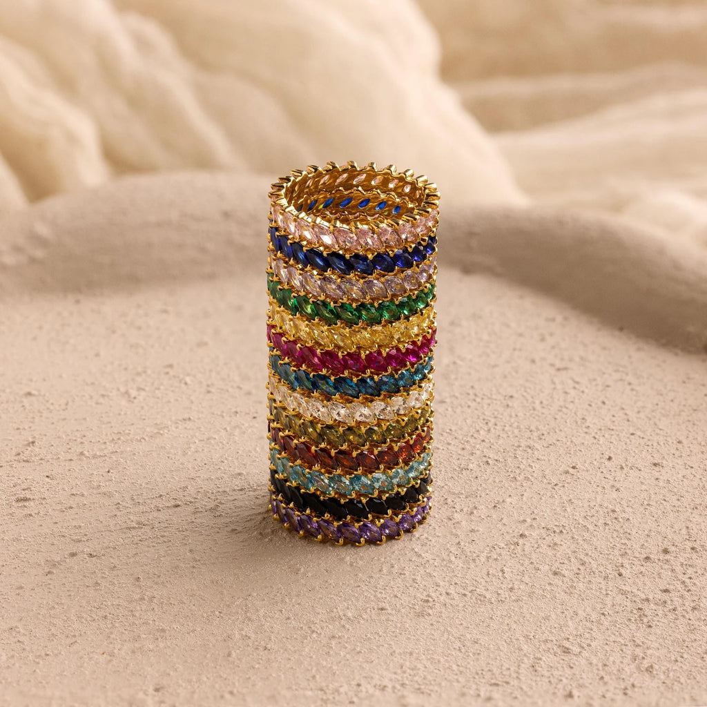 Rainbow Luxe Stackable Rings