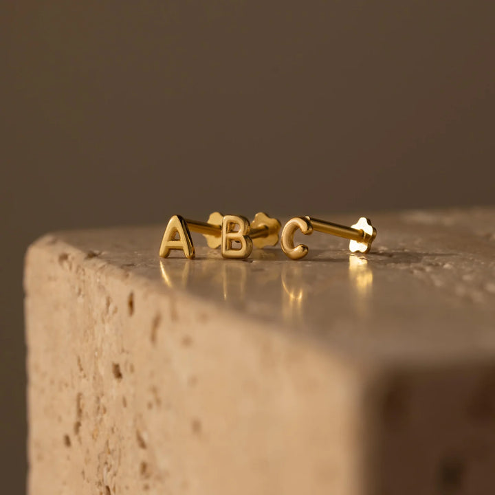 Alphabet Stud Earrings