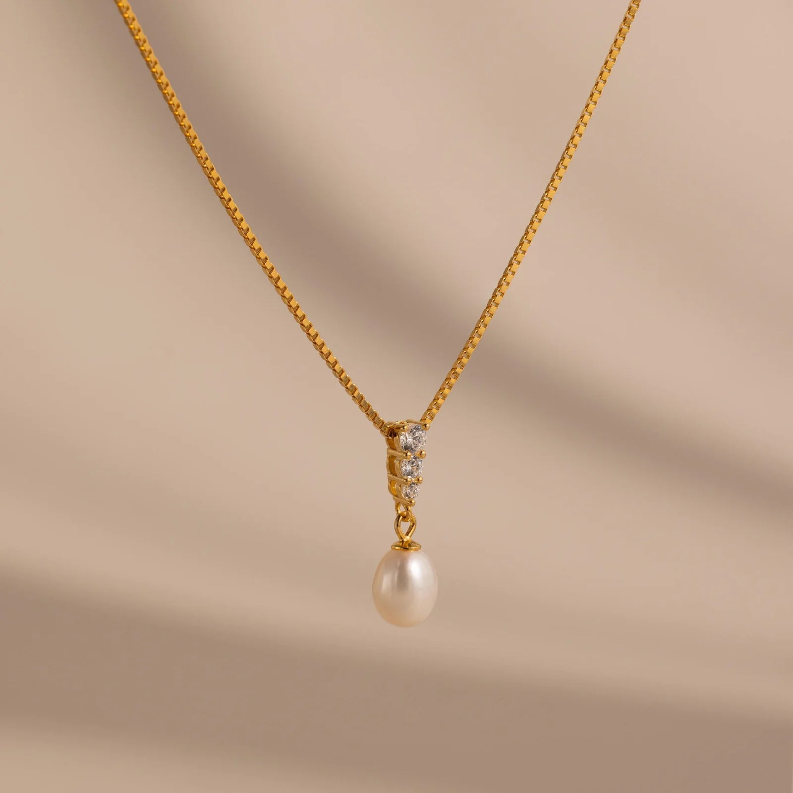 Pearl Drop Crystal Necklace