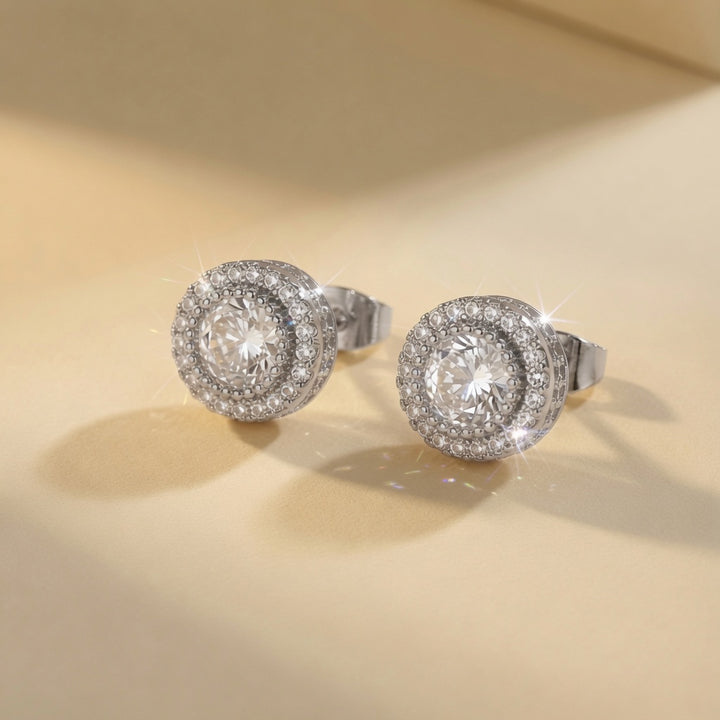 Sparkling Crystal Stud Earrings