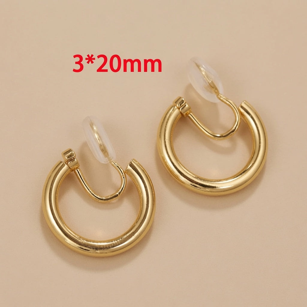Minimalist Clip-On Hoop Earrings
