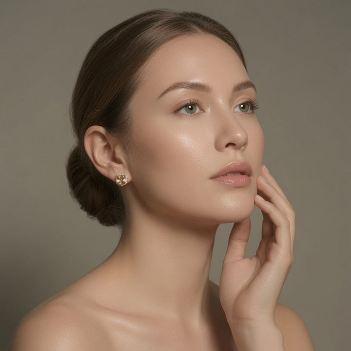 Square Zircon Stud Earrings