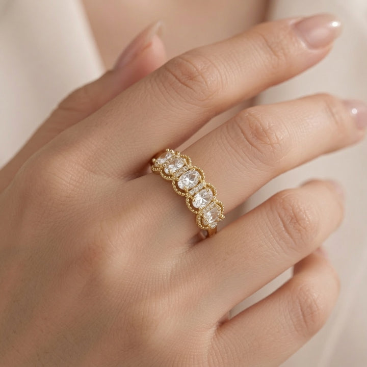 Five Zircon Ring