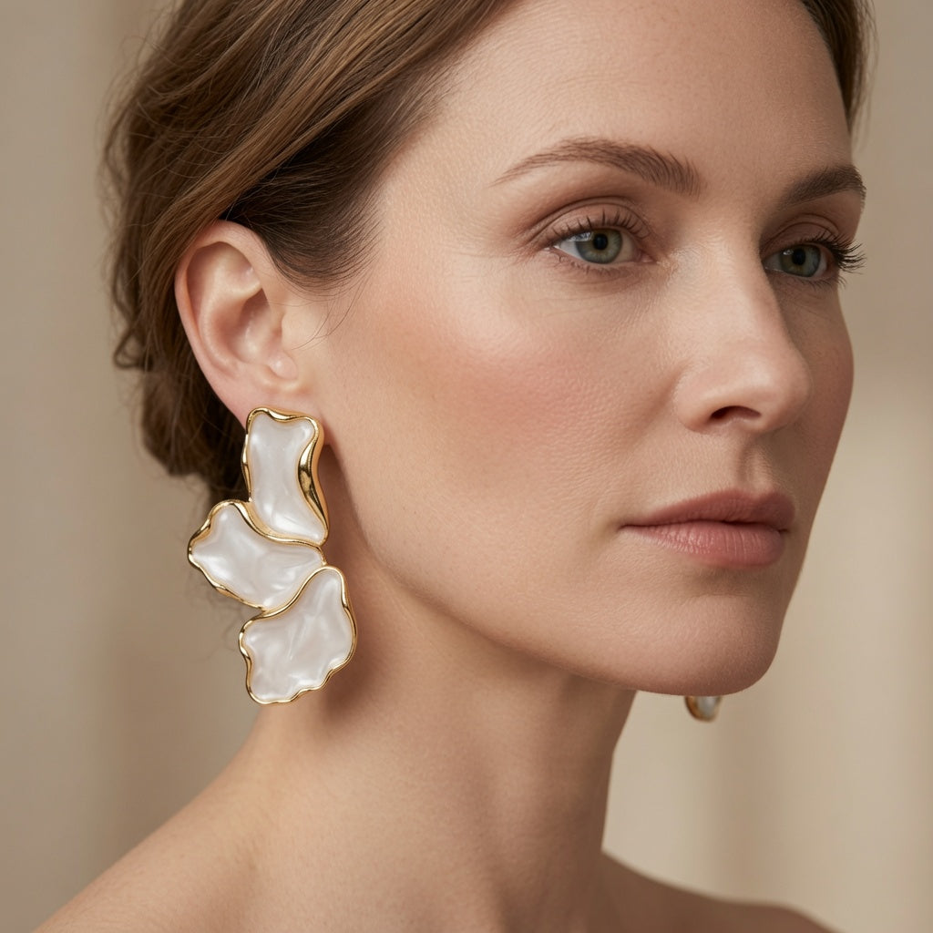 Elegant Flower Drop Earrings Collection