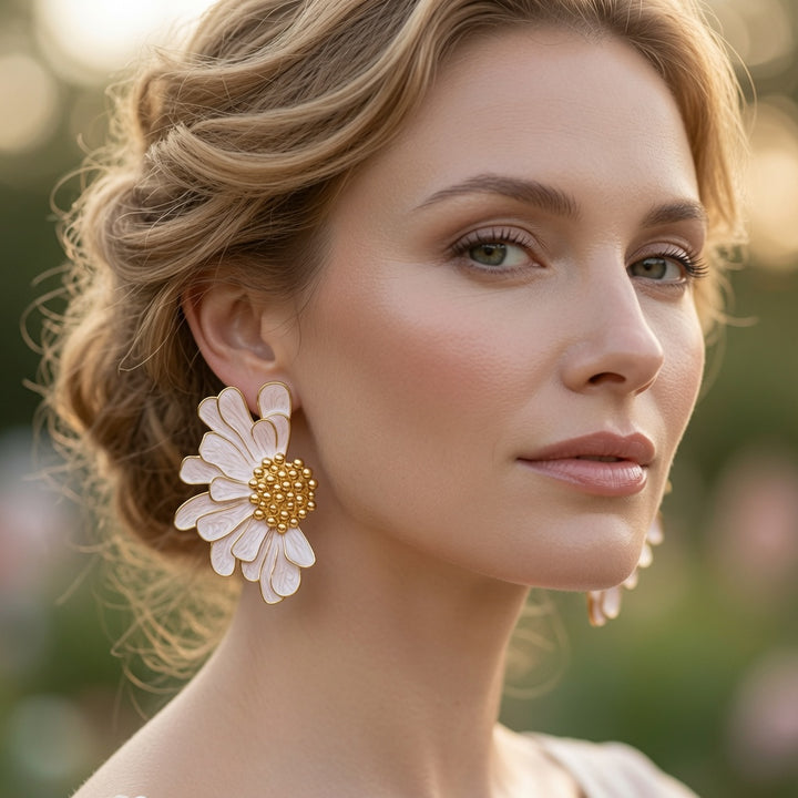 Elegant Flower Drop Earrings Collection