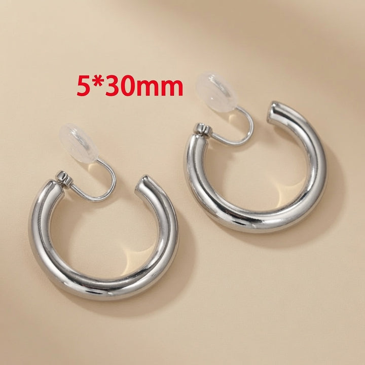 Minimalist Clip-On Hoop Earrings