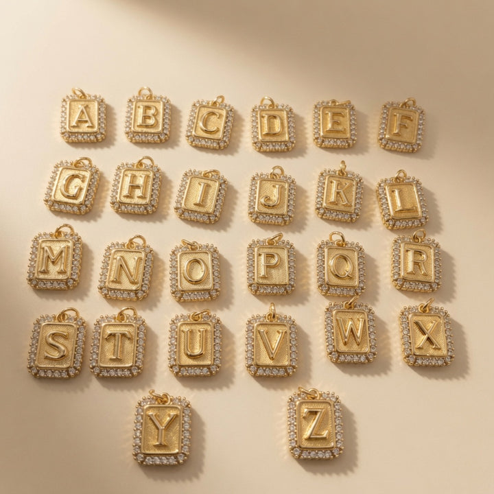 Gold Paperclip Initial Necklace