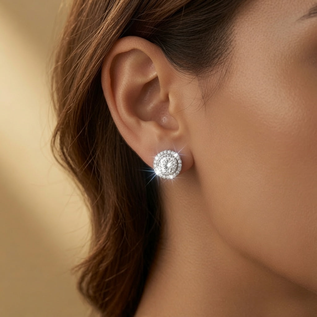 Sparkling Crystal Stud Earrings