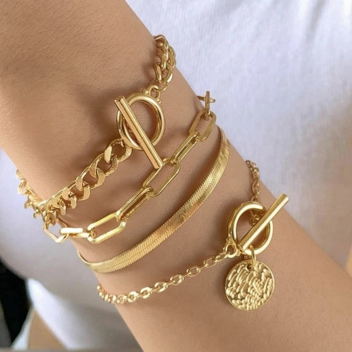 Gold Layered Chain Bracelet