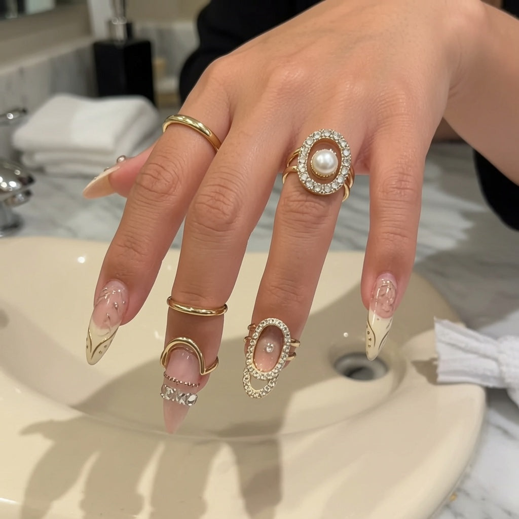 Pavé Zircon Nail Ring