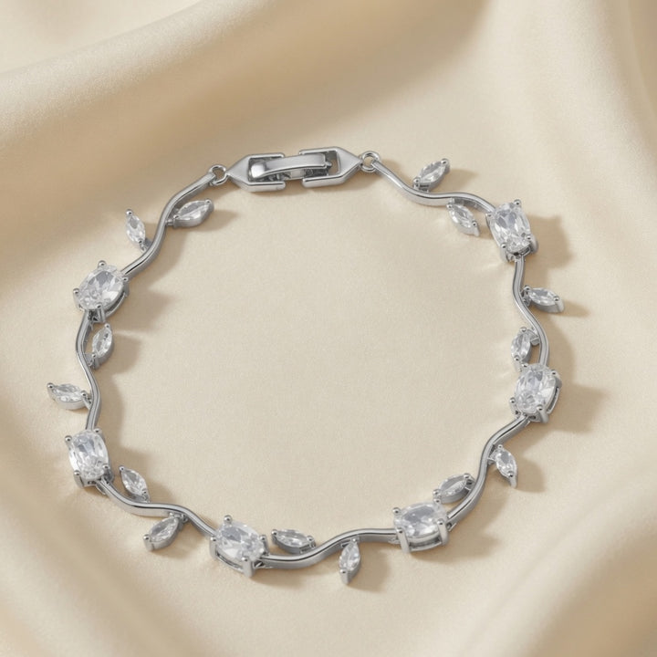 Crystal Leaf Vine Bracelet