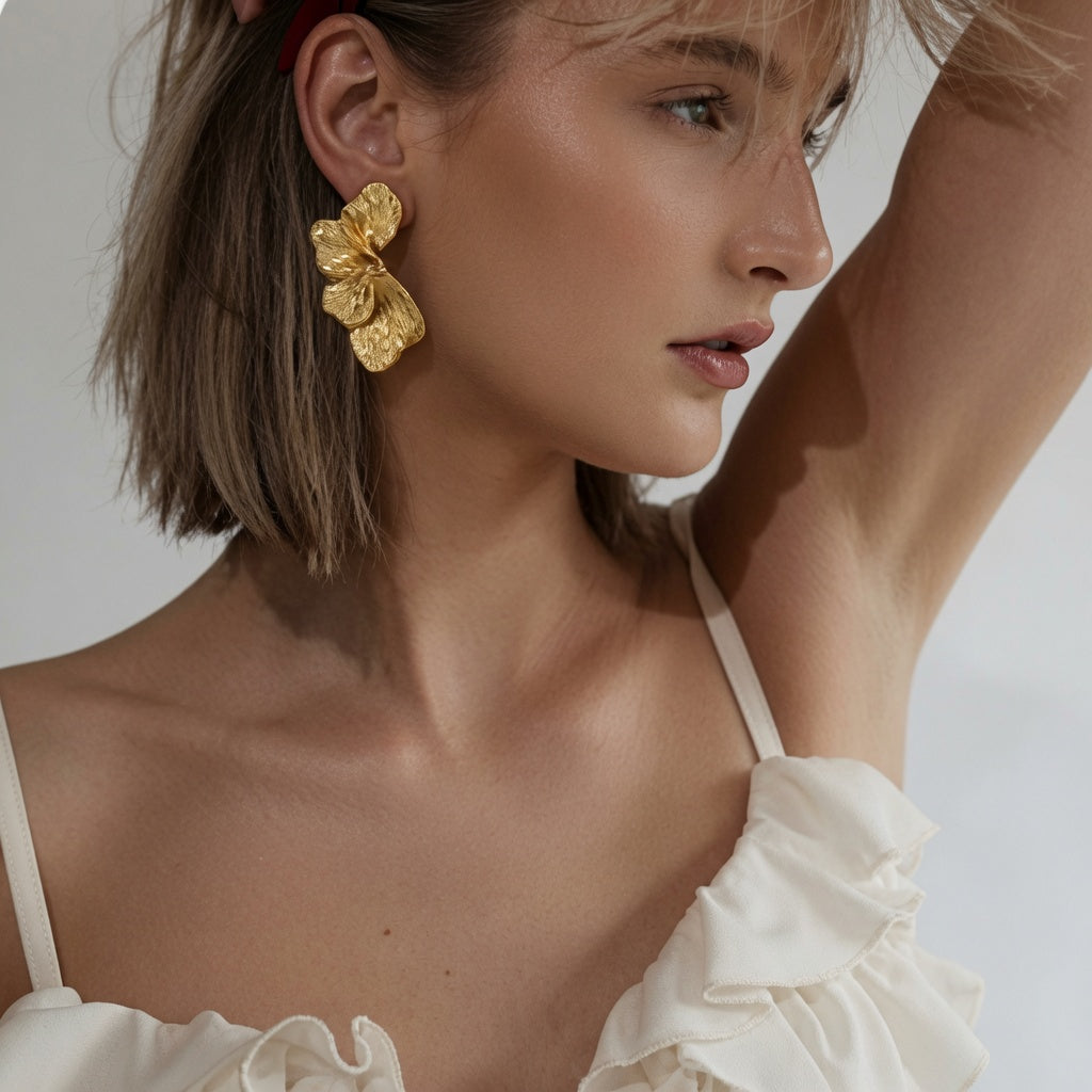 Elegant Flower Drop Earrings Collection