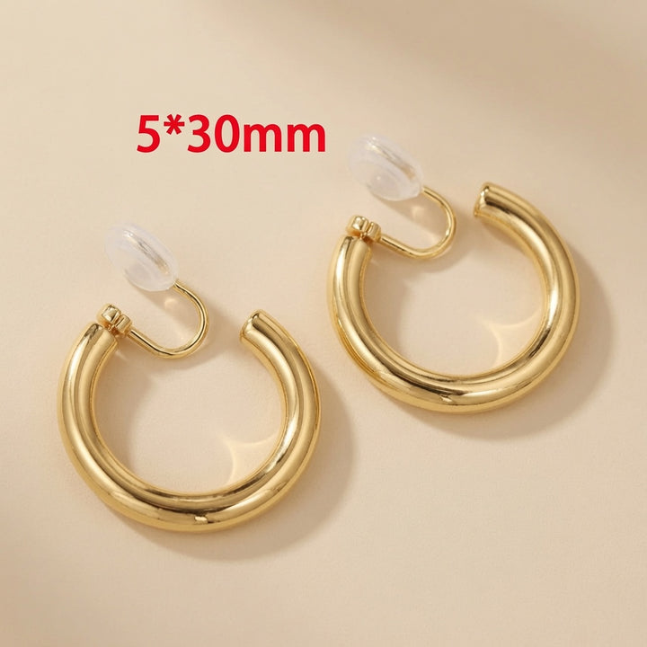 Minimalist Clip-On Hoop Earrings