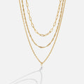 Layered Chain Necklace with Pendant