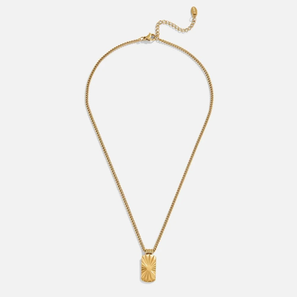 Sunburst Gold Pendant Necklace